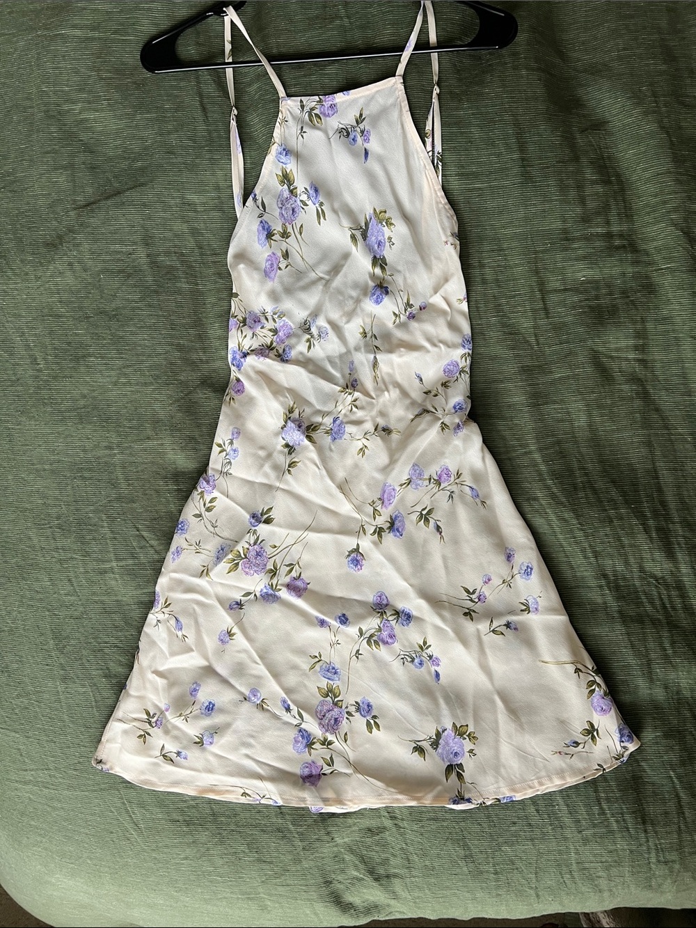 Flynn Skye Cream Slip Dress with Lavender Floral Print